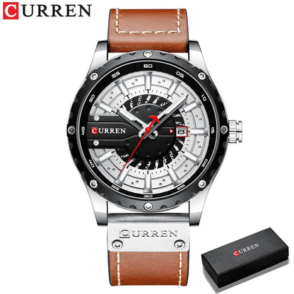 CURREN Fashion Mens Watches Waterproof Top Brand Luxury Calendar Male Watch men Leather Sport Military Wristwatch Dropship