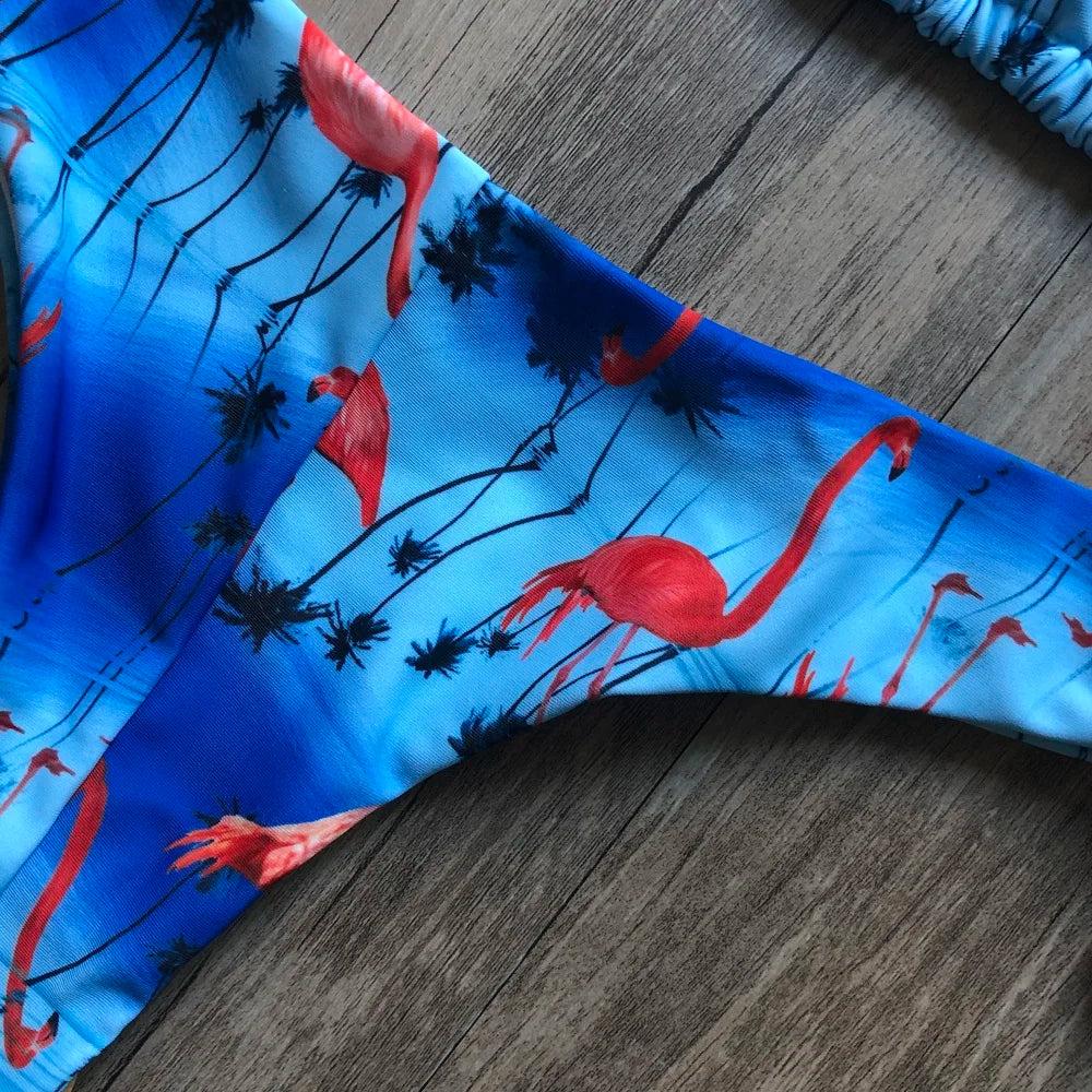 RUOTONGSEPT Sexy Print Bikinis Set Women Swimsuit Bandage Two-Piece Swimwear Brazilian Biquínis Beachwear Bathing Suit 2022 New