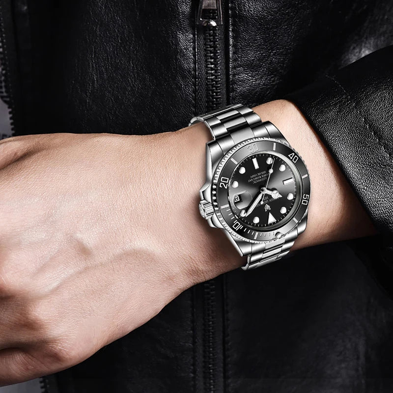 2026 LIGE Watch Men Automatic Mechanical Tourbillon Clock Fashion Military Watches Men Stainless Steel 100ATM Waterproof Watches