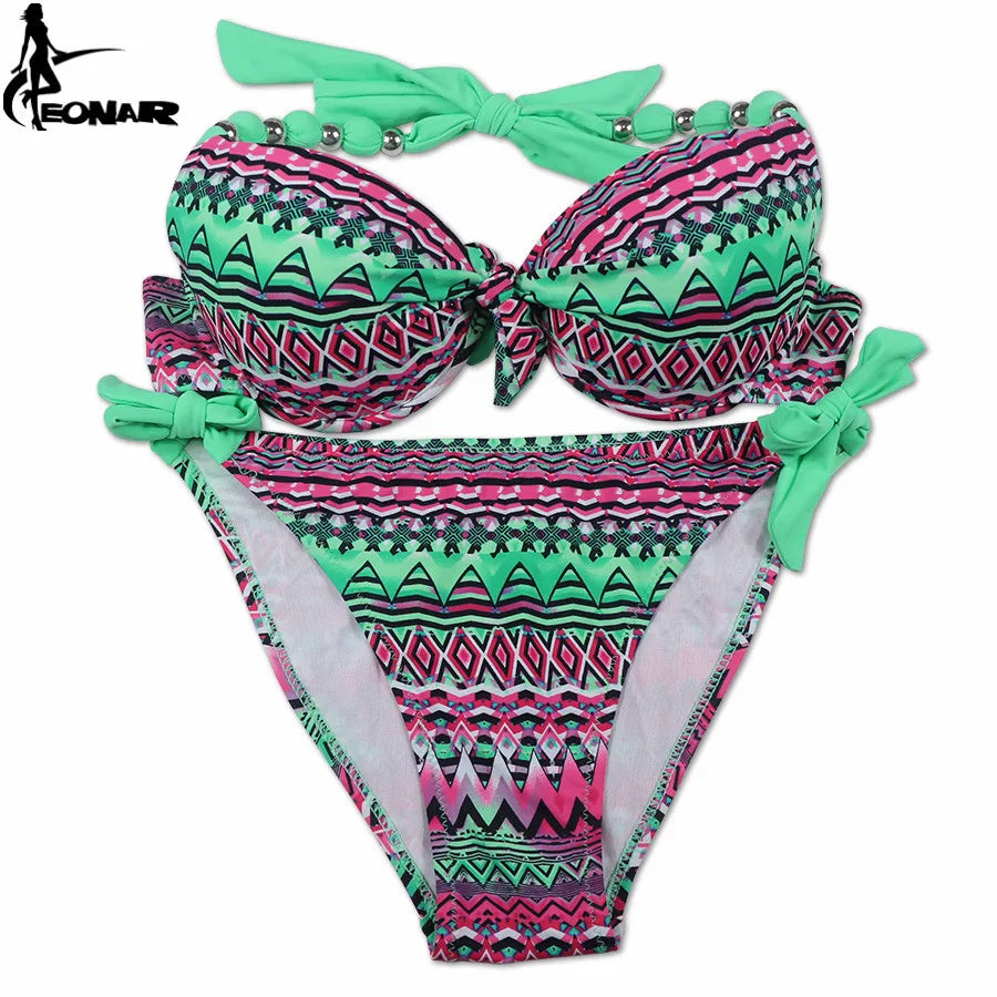 EONAR Women Bikini Offer Combined Size Swimsuit Push Up Bikini Sets Brazilian Bathing Suits Plus Size Swimwear Female XXL