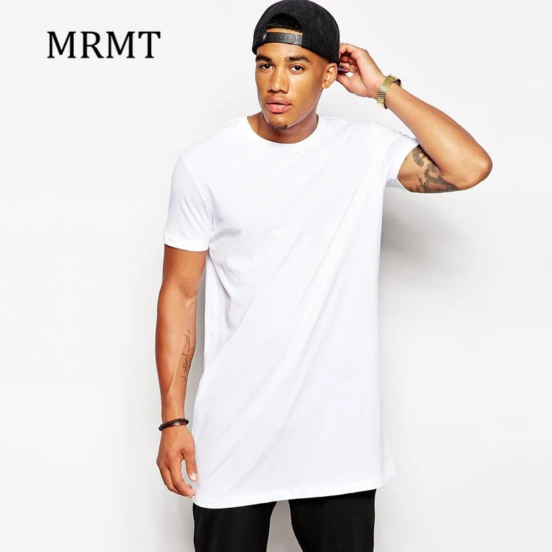 2026 MRMT White Casual Long Size Mens T-Shirts Hip Hop Tops Extra Long Tee Shirts For Male Longline Man T-Shirt Men T shirt