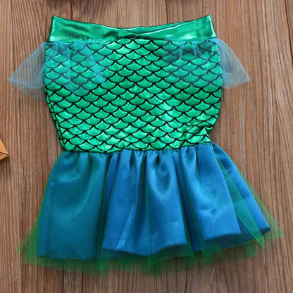 2022 Baby Summer Clothing Newborn Infant Baby Girls Baby Girls Chiffon Scales Set Costume Bikini Swimwear Swimsuit Outfits Dress