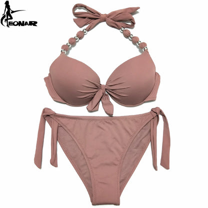 EONAR Women Bikini Offer Combined Size Swimsuit Push Up Bikini Sets Brazilian Bathing Suits Plus Size Swimwear Female XXL