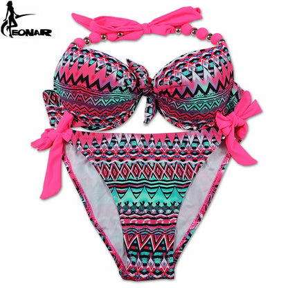 EONAR Women Bikini Offer Combined Size Swimsuit Push Up Bikini Sets Brazilian Bathing Suits Plus Size Swimwear Female XXL