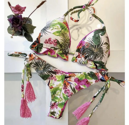 RUOTONGSEPT Sexy Print Bikinis Set Women Swimsuit Bandage Two-Piece Swimwear Brazilian Biquínis Beachwear Bathing Suit 2022 New