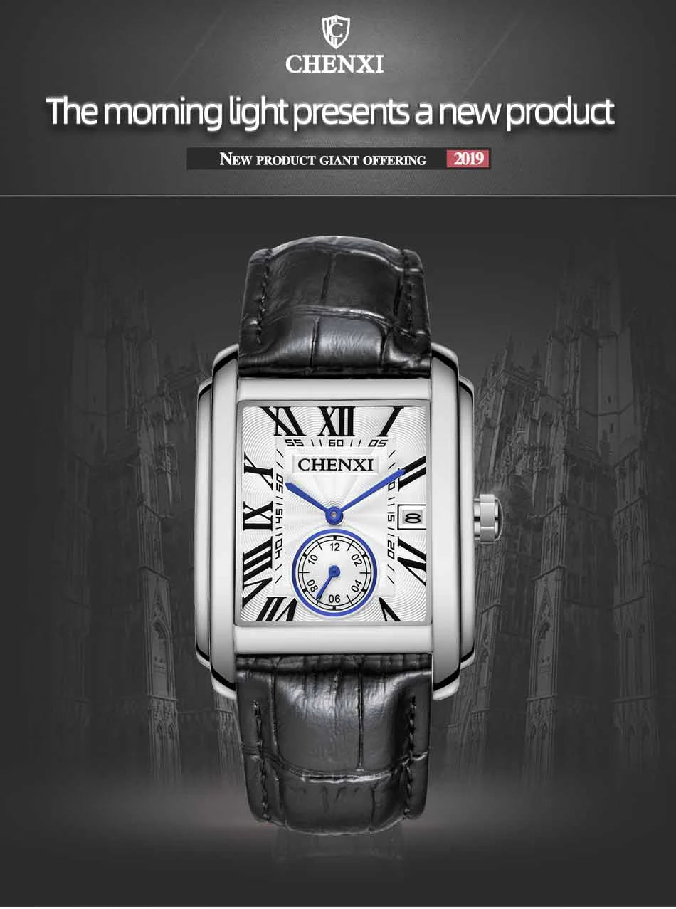 CHENXI Top Brand Luxury Men's Watch Waterproof Date Clock Fashion Male Sports Watches Men Quartz Casual Leather Wrist Watch