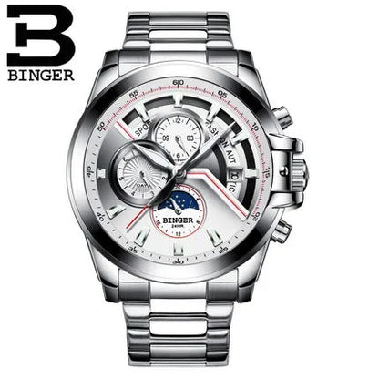 Switzerland Automatic Mechanical Watch Men Binger Sports Mens Watches Swimming Wristwatches Waterproof relogio masculino 2019