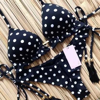 RUOTONGSEPT Sexy Print Bikinis Set Women Swimsuit Bandage Two-Piece Swimwear Brazilian Biquínis Beachwear Bathing Suit 2022 New
