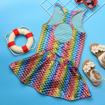 Princess Swimsuit Mermaid Mirabel Isabella Swimsuit Set Girl Summer Beachwear Pool Party Kids Anna Elsa Rapunzel Swimwear Suit