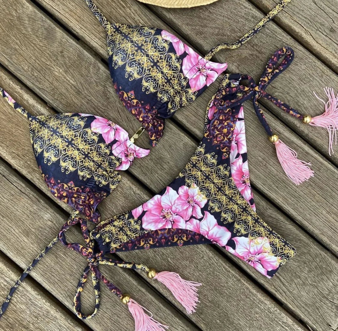 RUOTONGSEPT Sexy Print Bikinis Set Women Swimsuit Bandage Two-Piece Swimwear Brazilian Biquínis Beachwear Bathing Suit 2022 New