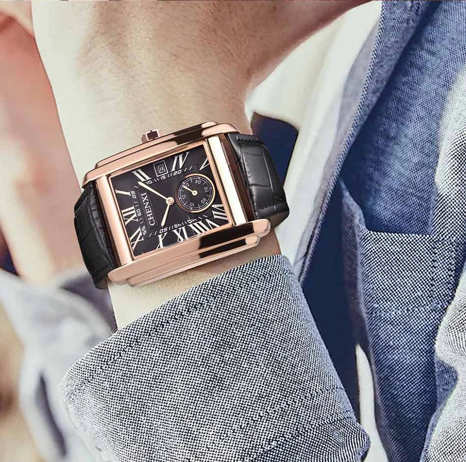 CHENXI Top Brand Luxury Men's Watch Waterproof Date Clock Fashion Male Sports Watches Men Quartz Casual Leather Wrist Watch