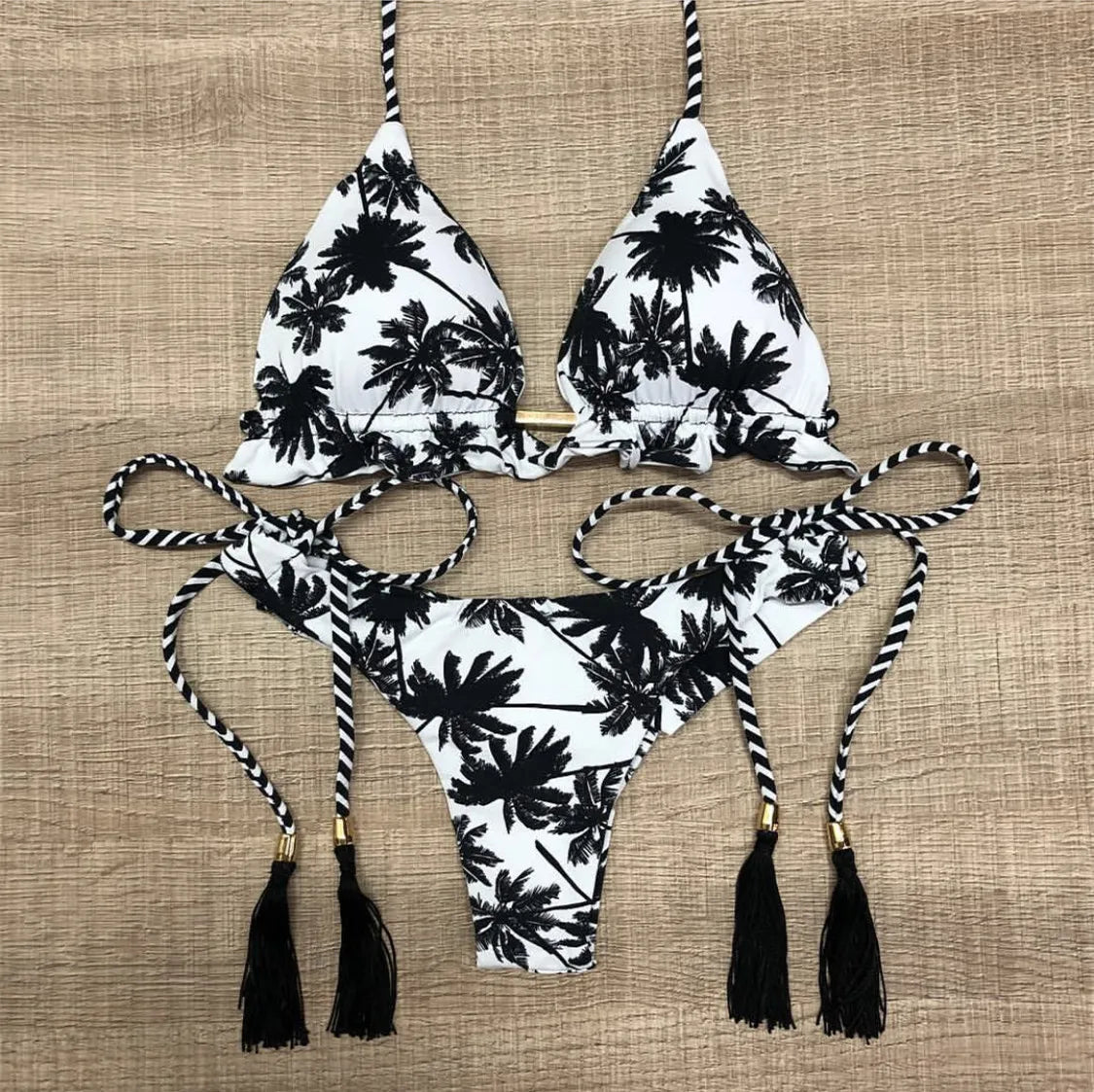 RUOTONGSEPT Sexy Print Bikinis Set Women Swimsuit Bandage Two-Piece Swimwear Brazilian Biquínis Beachwear Bathing Suit 2022 New
