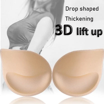 3D Lift Up Sponge Bra Pads for Bikini Women Underwear Breast Lifting Plasticity Padded Bra Lining Swimsuit Bra Inserts Pad