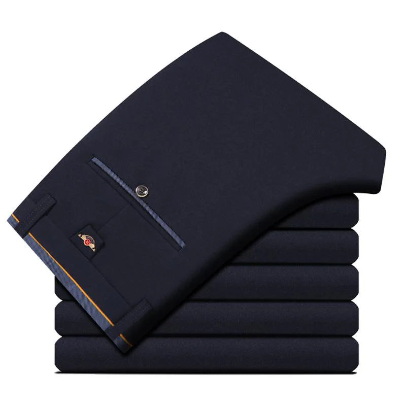 Spring Autumn Mens Business Suit Pants Male Summer Thin Formal Solid Long Dress Straight Baggy Office Trousers Drop Shipping