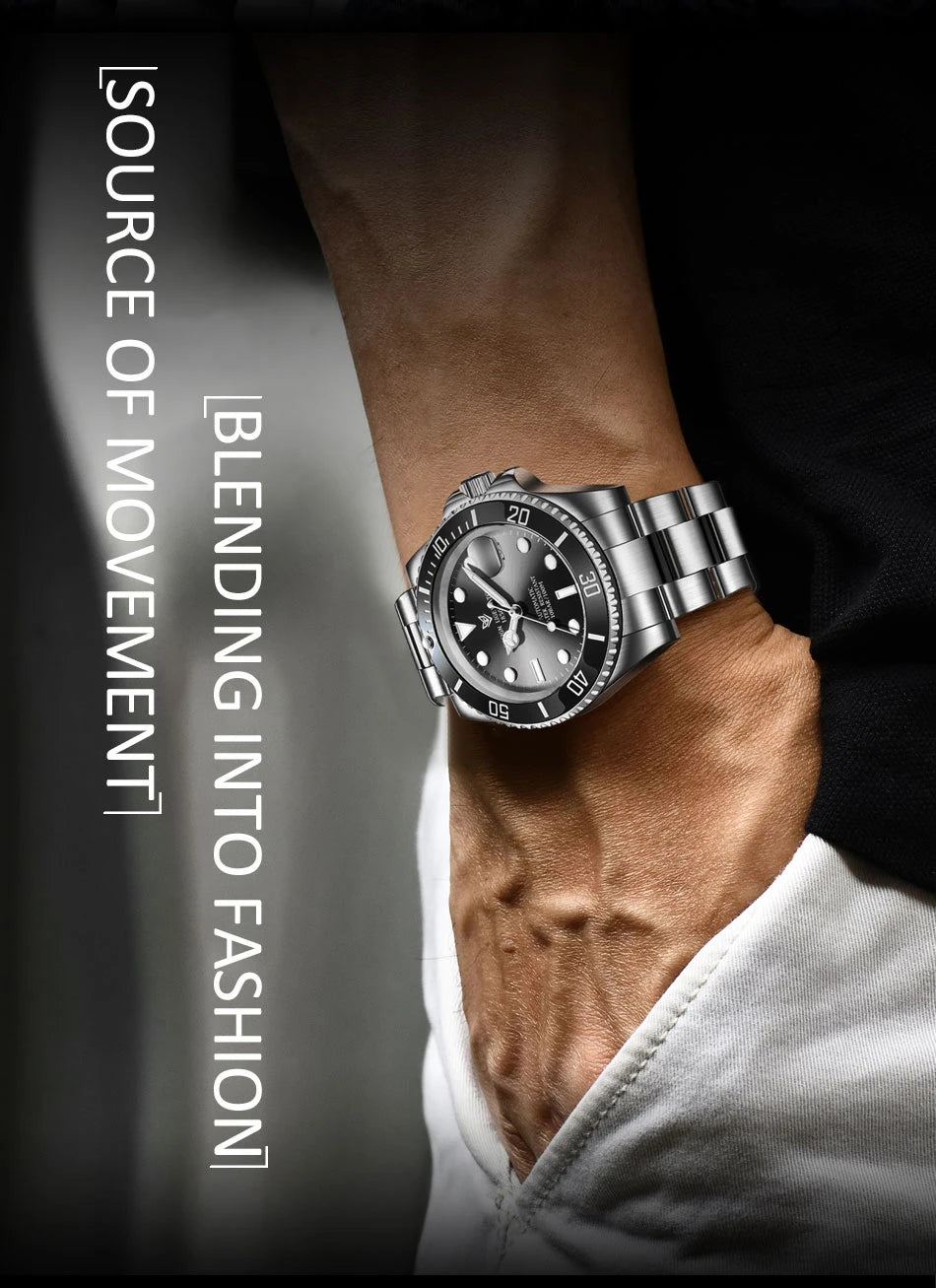 2026 LIGE Watch Men Automatic Mechanical Tourbillon Clock Fashion Military Watches Men Stainless Steel 100ATM Waterproof Watches