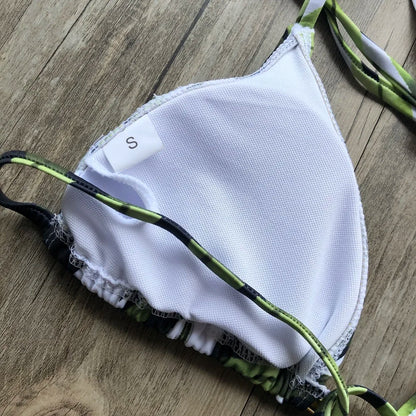 RUOTONGSEPT Sexy Print Bikinis Set Women Swimsuit Bandage Two-Piece Swimwear Brazilian Biquínis Beachwear Bathing Suit 2022 New