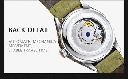 OCHSTIN New Top Brand Automatic Mechanical Watches for Men Military Nylon Strap Pilot Watch Male Auto Date Day Relogio Masculino