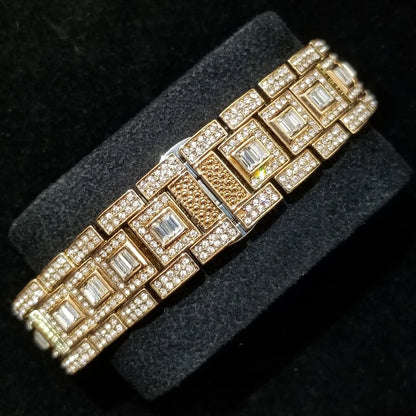 Full Iced Out Watch For Men Luxury Gold Hip Hop Diamond Quartz Mens Watches Waterproof Day Date Clock Best Selling Product 2023
