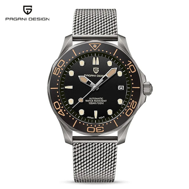 PAGANI DESIGN Men's Watches 2026 Luxury Mechanical Wristwatches Automatic Watch For Men AR Sapphire Ceramic Bezel Luminous Clock