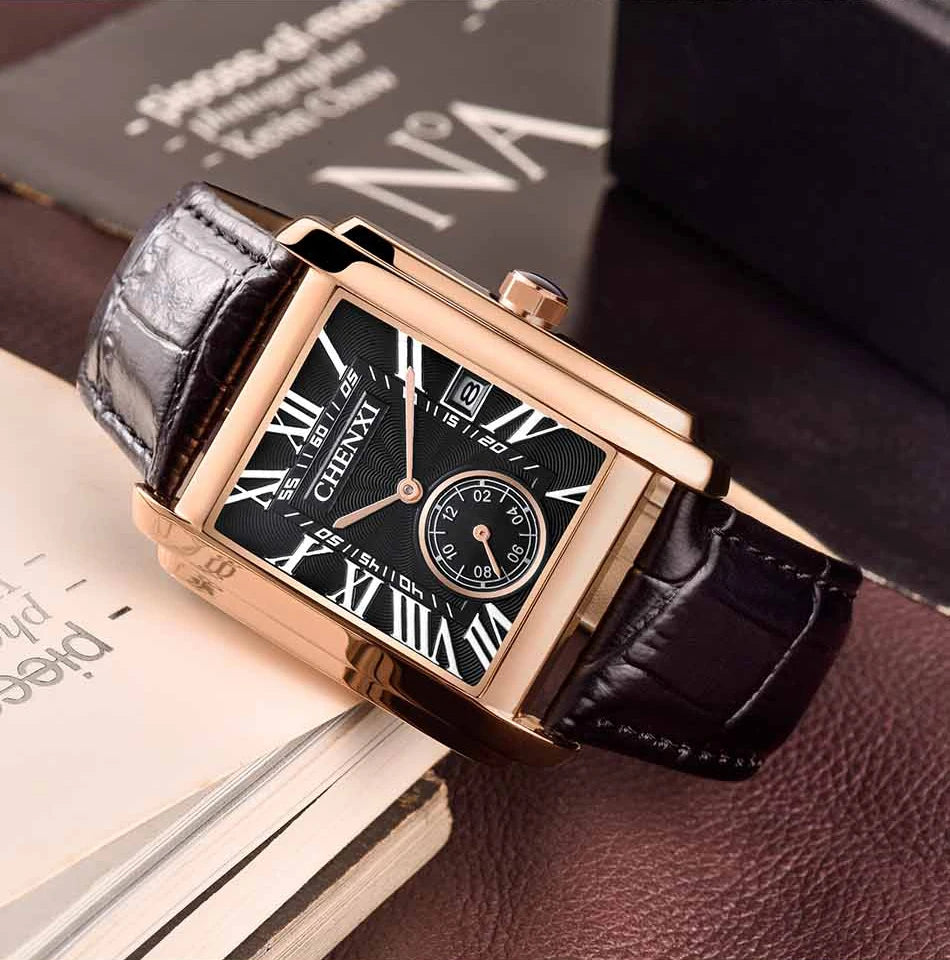 CHENXI Top Brand Luxury Men's Watch Waterproof Date Clock Fashion Male Sports Watches Men Quartz Casual Leather Wrist Watch