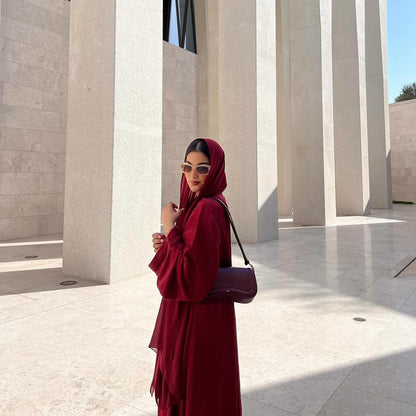 Eid Silky Abayas for Women Muslim Jalabiya Ramadan Robe Dress Button Sleeve Ramadan Caftan Party Dresses Vestido Largo Cardigan