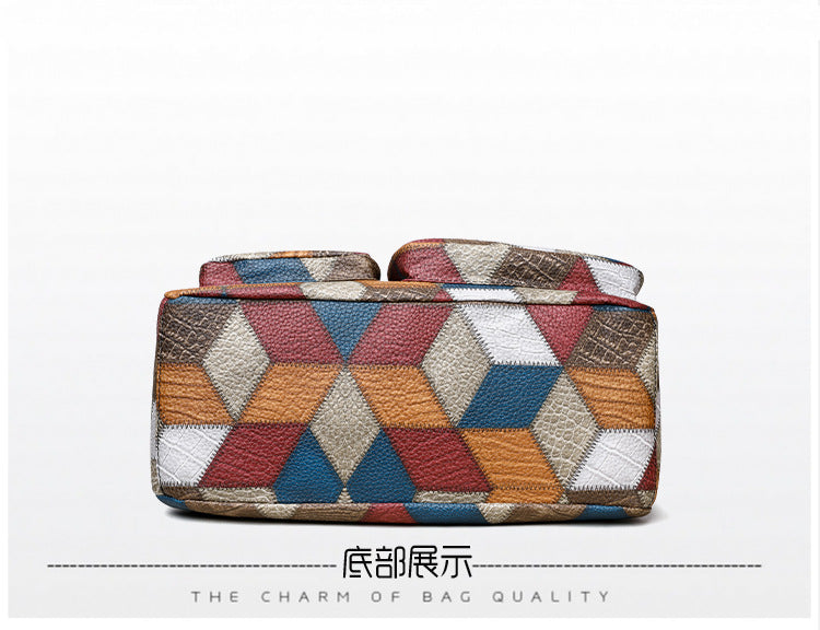 Women's Handbag Women's Shoulder Bag Fashion Purse Vintage Leather Bag Large Capacity Handbag Inclined Shoulder Bag Mom's Bag