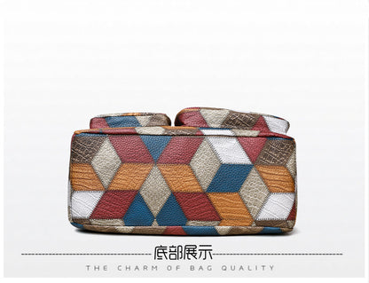 Women's Handbag Women's Shoulder Bag Fashion Purse Vintage Leather Bag Large Capacity Handbag Inclined Shoulder Bag Mom's Bag