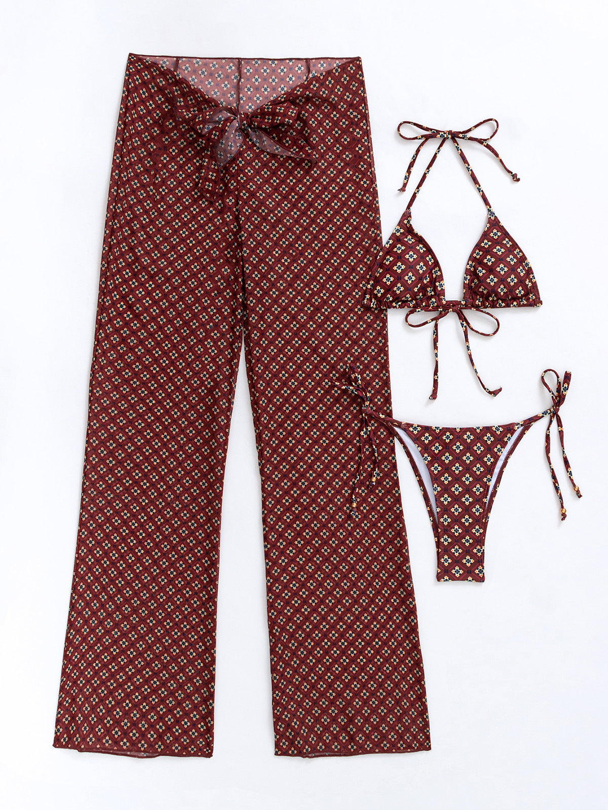 3 Pieces Bikini Women Swimsuit 2025 Female Swimwear Push Up Beachwear Swimming Suit Bathing Suit Pants Micro Bikini Set Biquini