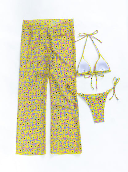 3 Pieces Bikini Women Swimsuit 2025 Female Swimwear Push Up Beachwear Swimming Suit Bathing Suit Pants Micro Bikini Set Biquini