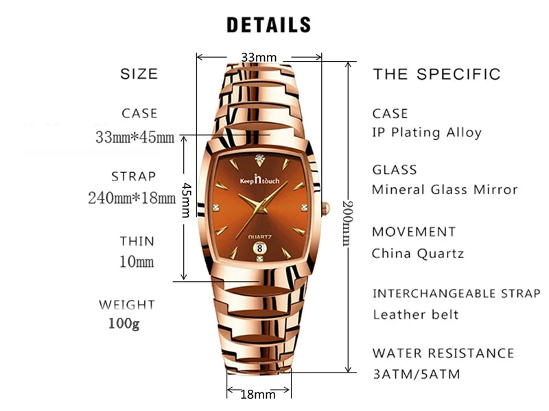 Men Quartz Watches Original High-end Luxury Waterproof Men's Watch Wristwatch Stainless Steel Fashion Business Date Clock Male