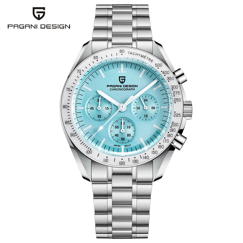 2026 New PAGANI DESIGN Gold Men's Quartz Watches Luxury VK63 Speed Sports Chronograph Watch Men AR Sapphire Ceramic Bezel Clock