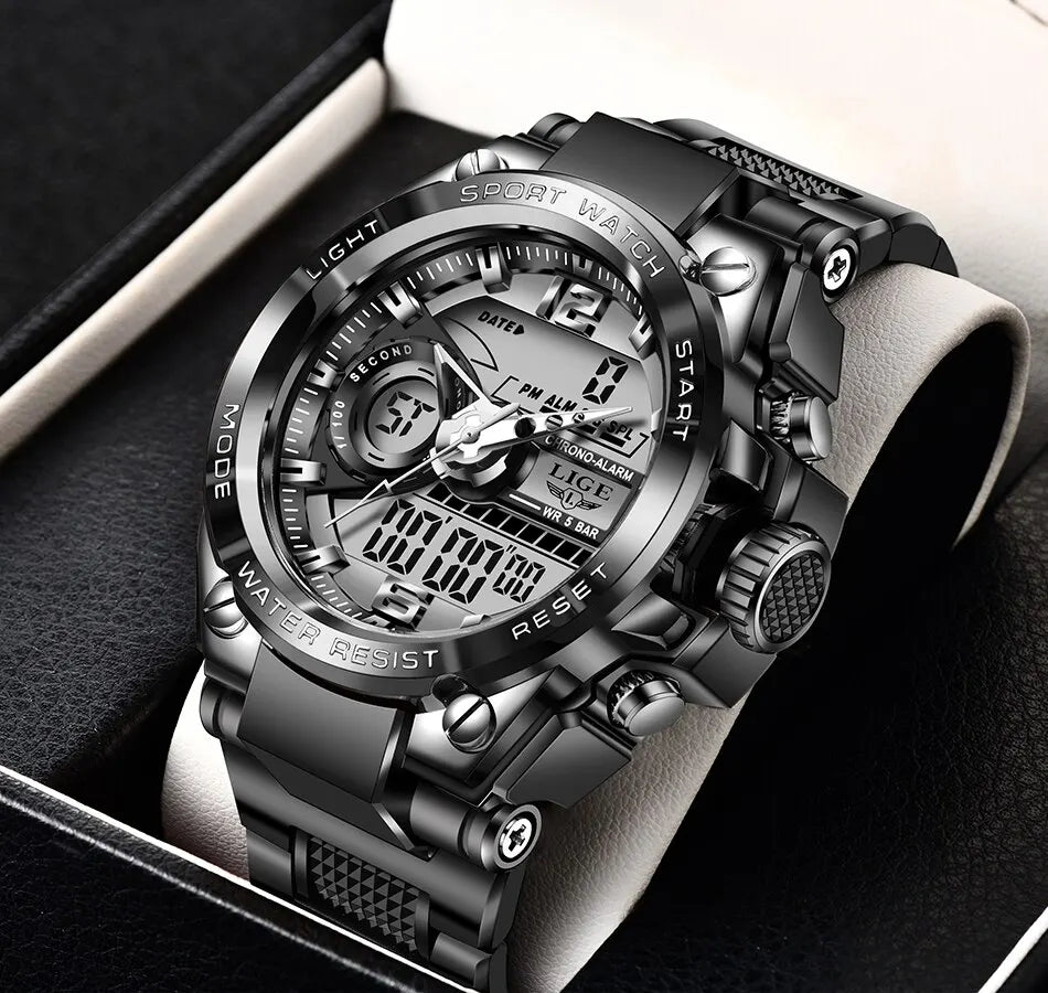 Men Military Watch Digital 50m Waterproof Wristwatch LED Quartz Clock Sport Watch Male Big Watches Men Relogio Masculino