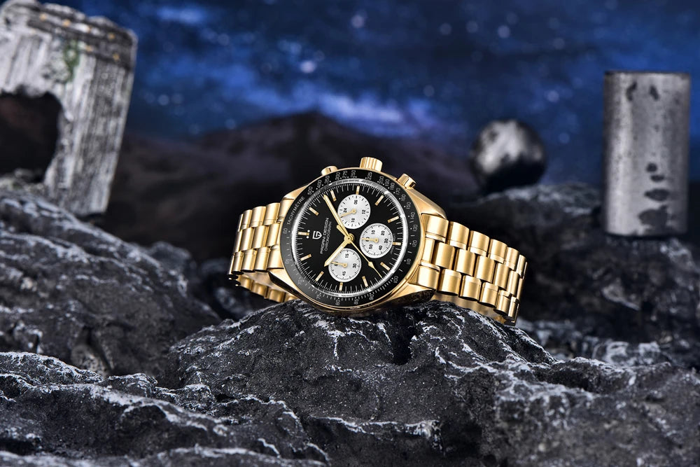 2026 New PAGANI DESIGN Gold Men's Quartz Watches Luxury VK63 Speed Sports Chronograph Watch Men AR Sapphire Ceramic Bezel Clock
