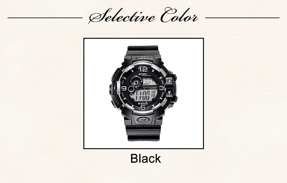Cool Luminous Men Sport Watch High End Silicone Strap Military Wrist Watch Led Calendar Waterproof Digital Watches