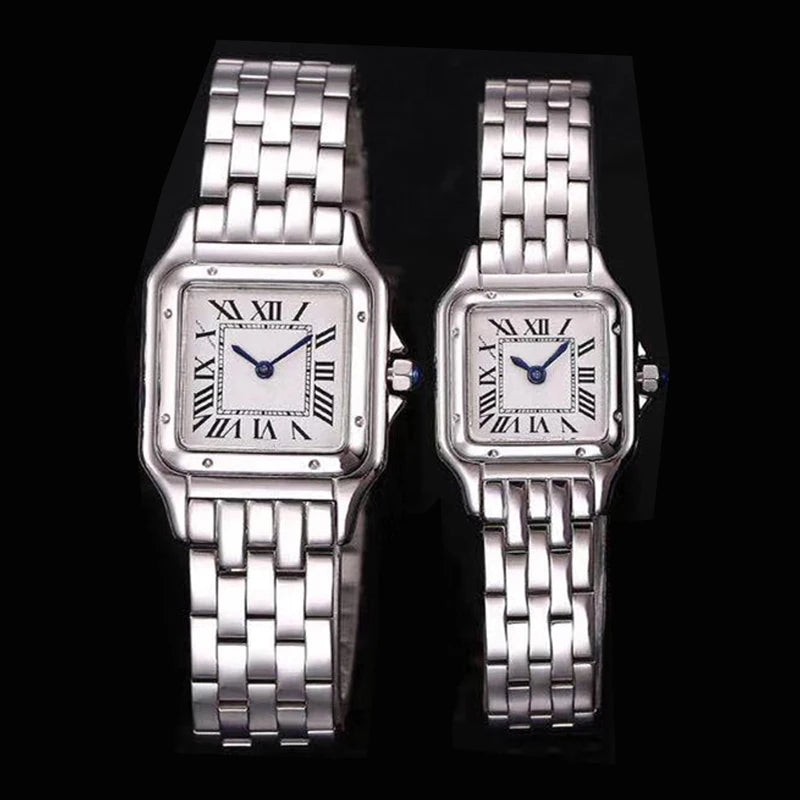 Brand Wrist Watches Women Girl Ladies 22mm 27mm Square Dial Good Quality Steel Band Quartz Luxury Japanese Movement Clock CT13