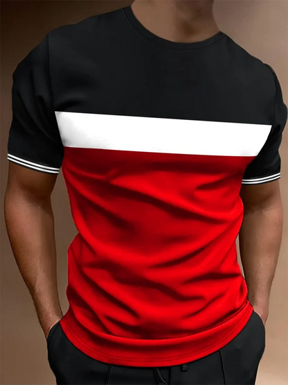 Summer Outdoor Sports Loose Comfortable Men's T-shirt Fitness Exercise Fashion Men's Short-sleeved Top Daily Street Men's T-shir