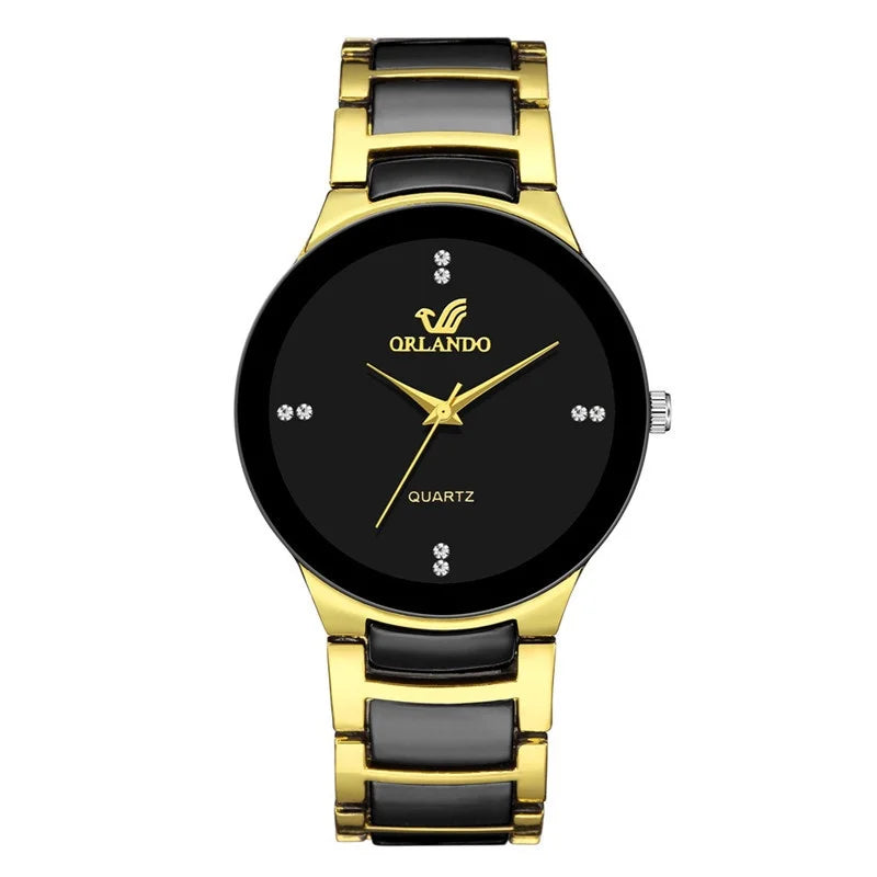 1/3PCS Luxury Men Business Watches Fashion Stainless Steel Strap Quartz Wristwatch Reloj Hombre