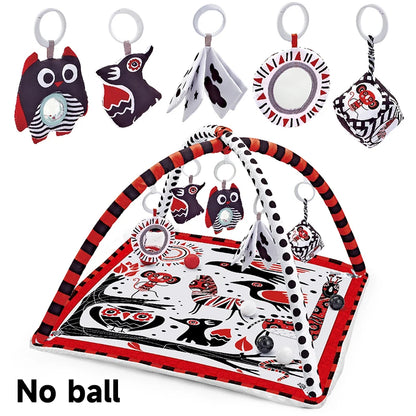 Newborn Fitness Frame Multifunctional Game Mat Cartoon Pattern Early Enlightenment Baby Play Mat Children's Playpen Toys Infant
