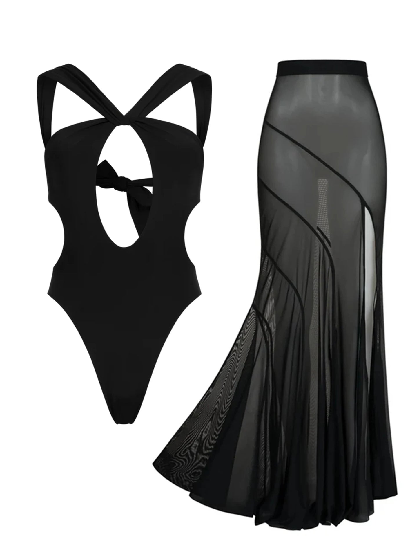 Buckle Off Shoulder Bikini With Skirt Women Swimsuit 2025 Trend Biquini Swimwear Lady Holiday Bath Suit Female Beachwear Outfits
