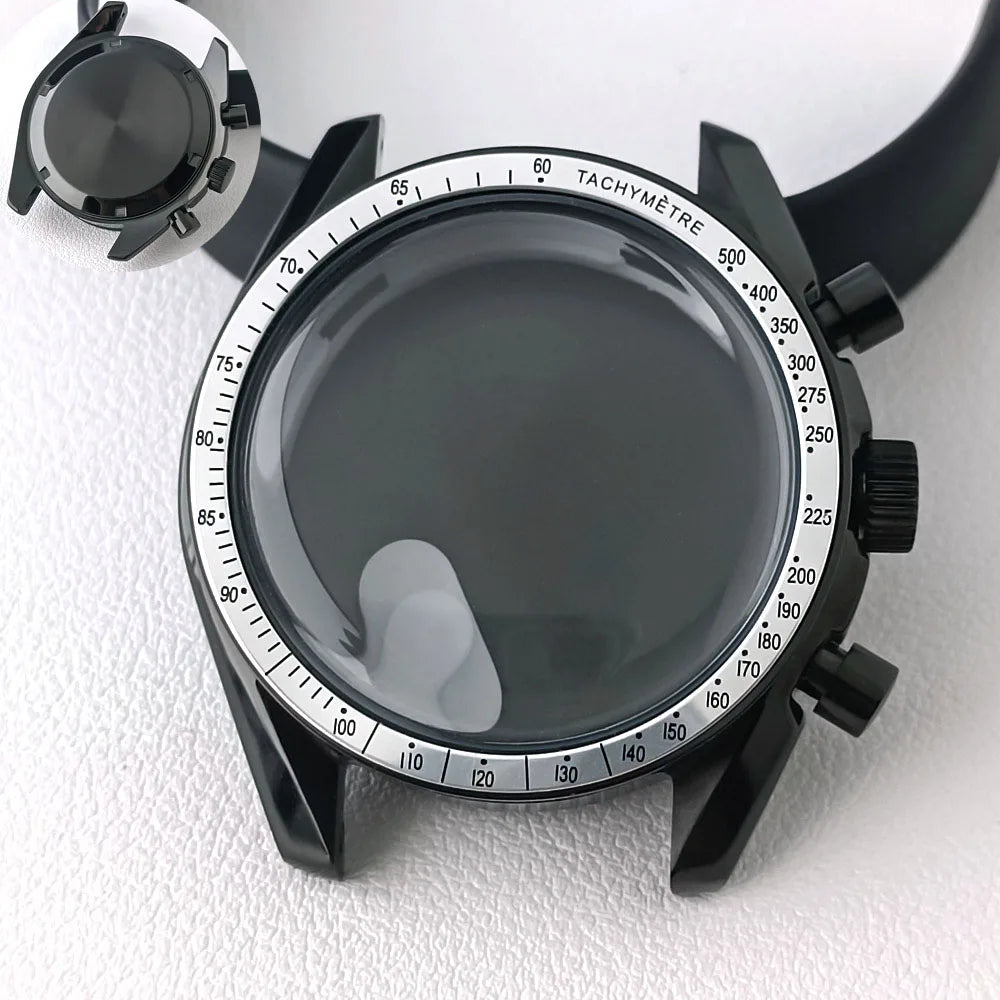 39.7mm MoonSwatch Chronograph Watches Stainless Steel Case Fit VK63 Movement Accessories Sapphire Glass Watch 20mm Strap Moon