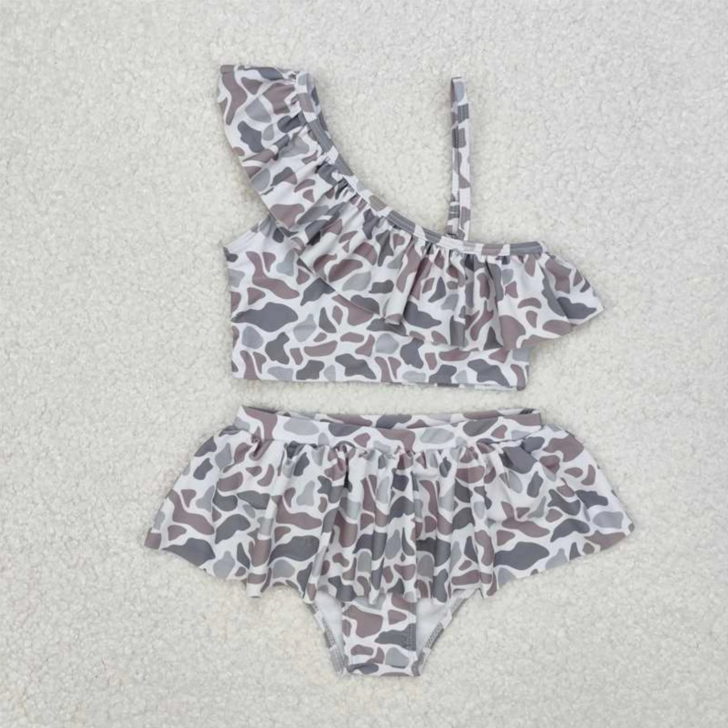 Wholesale Children Summer Grey Camo Print Swimsuit Kid Stretchy Swimwear Infant Matching Baby Boy Girl Swimming Trunks Shorts