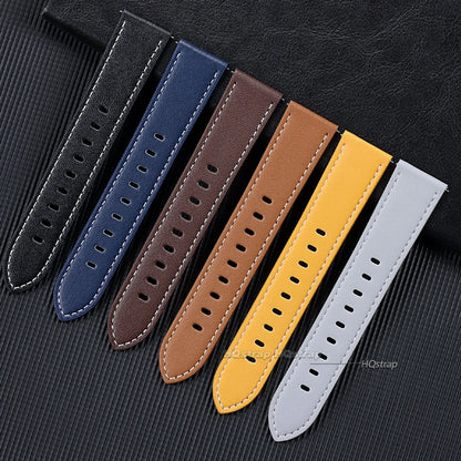 Genuine Calfskin Leather Watchbands Quick Release Watch Band 20mm 22mm for Smartwatch Strap Men Women Watches Accessories Belt