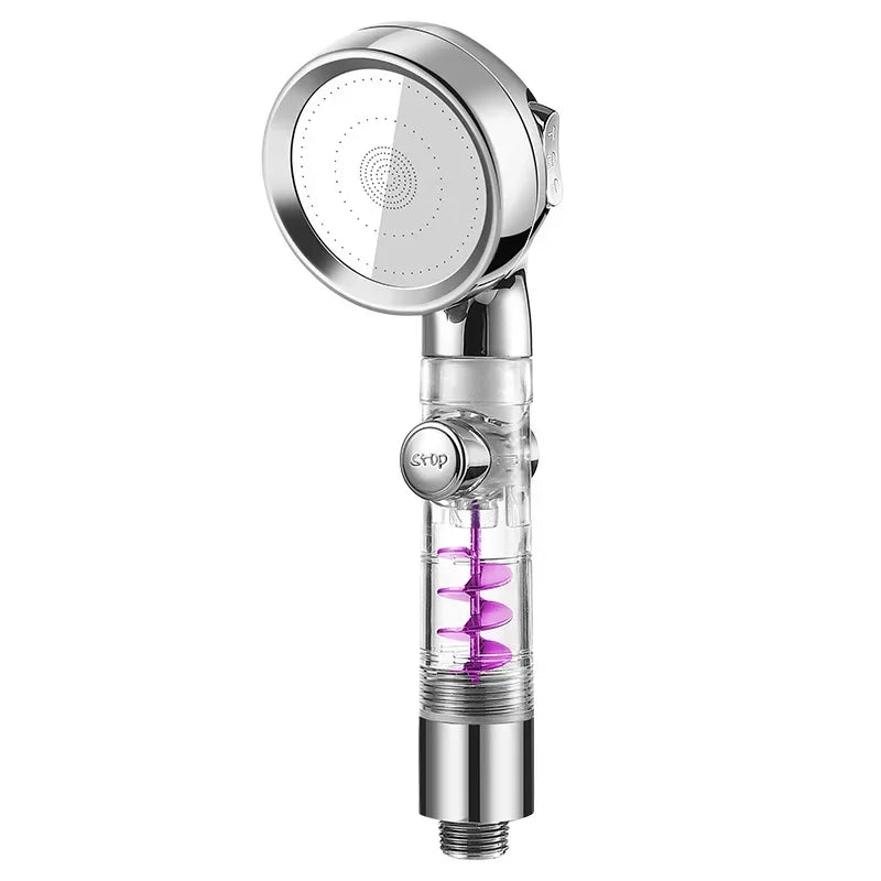 3 Modes High Pressure Shower Head Gold Water Saving Showerhead with Stop Button Eco Filter Shower Head Bathroom Accessories