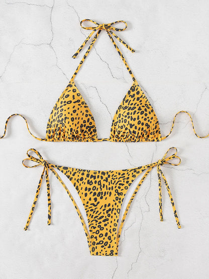 "2026 New Triangle Bikini Set - Floral Print Push Up Swimsuit & Brazilian Bottoms"