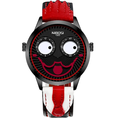 Cool Joker Watch Men Classic Men's Clown Watches Fashion Leather Strap Waterproof Quartz Wristwatches Reloj Hombre Drop Shipping