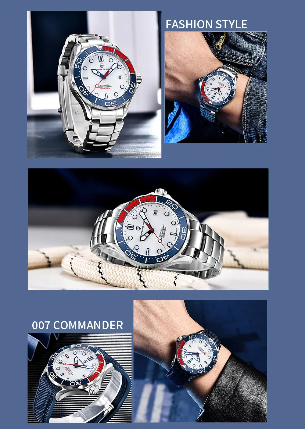 2026 New PAGANI DESIGN 007 Men's Watches Gold Luxury Mechanical Wristwatches Automatic Watch Men AR Sapphire Waterproof Luminous
