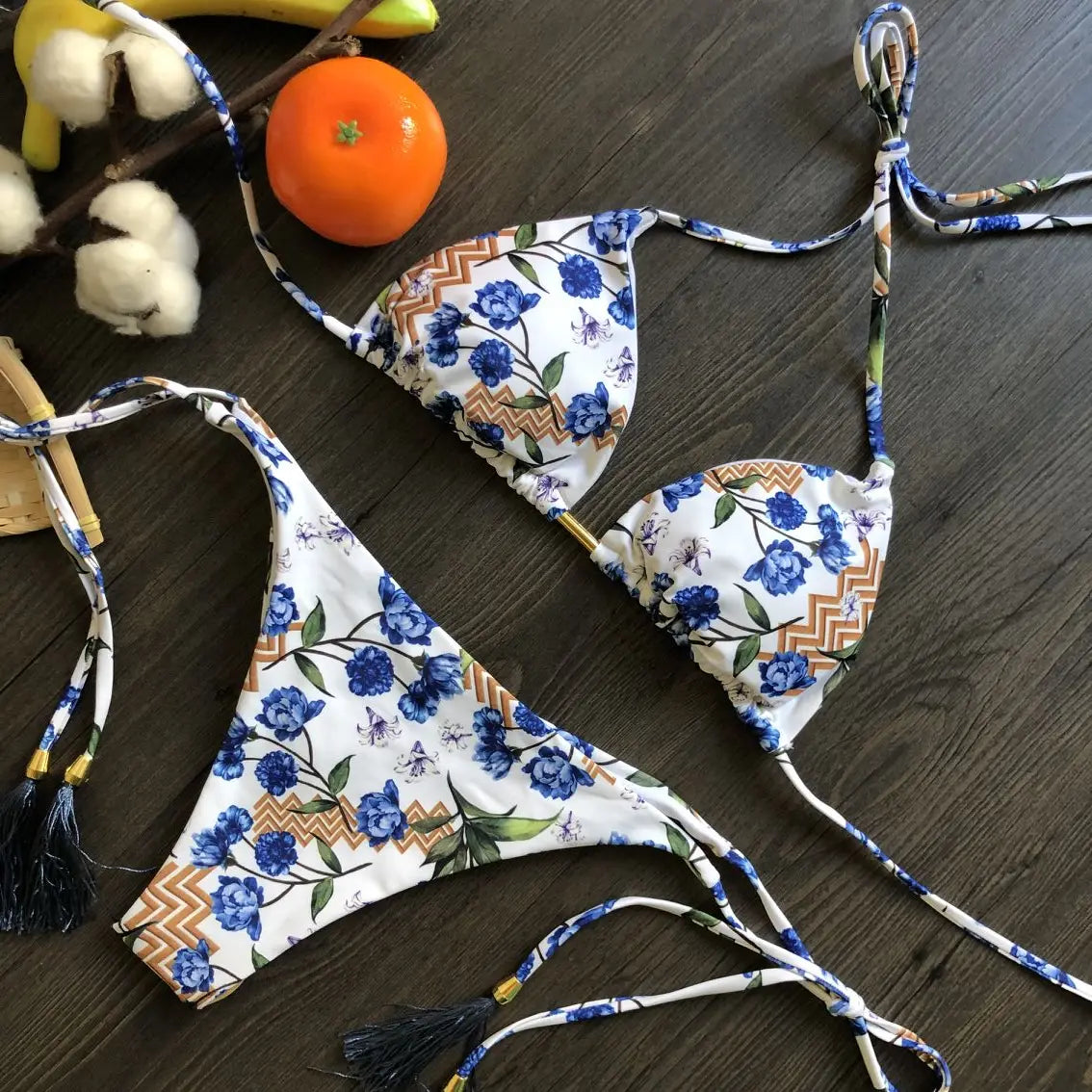 RUOTONGSEPT Sexy Micro Bikinis Set 2022 New Swimsuit Women Feather Print Bandage Swimwear Female Bathing Suit Brazilian Biquinis