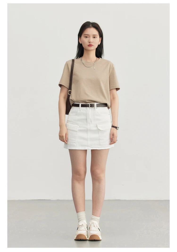 CHIC VEN Women's Tees Basic O Neck Short Sleeve Pullover T-shirt for Woman Solid Female Top Casual Ladies Tshirt Summer 2024