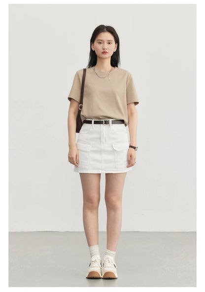 CHIC VEN Women's Tees Basic O Neck Short Sleeve Pullover T-shirt for Woman Solid Female Top Casual Ladies Tshirt Summer 2024