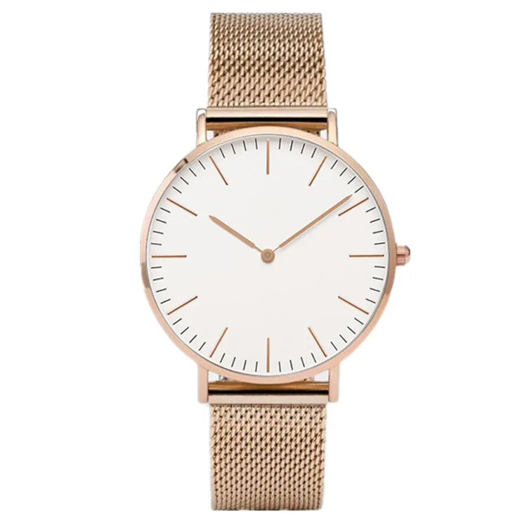 Top Brand Luxury Watches Women Fashion Stainless Steel Mesh Belt Quartz Wristwatch Simple Casual Ladies Clock Gift Montre Femme